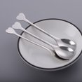 thumbnail image 1 of Drppepioner Stainless Steel Coffee Spoon Dessert Spoon Mixing Spoon Small Round Spoon Small Spoon Tea Spoon Heart Shaped Handle Stainless Steel Coffee Spoon Home Decor, 1 of 7