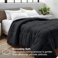 thumbnail image 2 of Bare Home Ultra-Soft Reversible Comforter - Goose Down Alternative - Oversized Queen, Black/Gray, 2 of 8