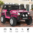 thumbnail image 4 of Costway 12V Kids Ride On Truck Remote Control Electric Car w/Lights&Music Pink, 4 of 10
