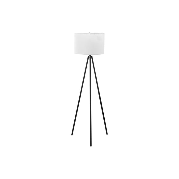 Monarch Specialties Lighting, 63"h, Floor Lamp, Black Metal, Ivory / Cream Shade, Contemporary