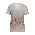 thumbnail image 4 of Womens Scrubs Tops Short Sleeve V-neck Tops Uniform Printed Pockets Blouse Nursing Clearance, 4 of 5