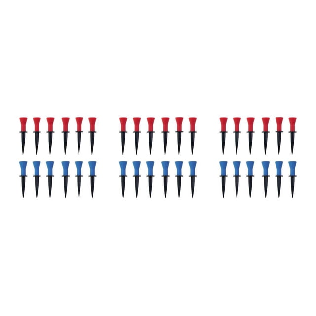 Langgg Lot de 12 pour T-Shirts de Golf Ballon en Plastique Support Stable Réutilisable Extérieur Intérieur Golf Sports Entraînement Pratique pour Golfeurs 6 Pcs Rouge+6 Pcs Bleu 58mm 3Ensemble