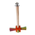 thumbnail image 2 of Wood Parrot Perch Cage Accessories Tabletop Bird Perch Bird Training Perch Stand Colorful Rods, 2 of 9