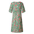 thumbnail image 3 of Robe Grande Taille Décontractée Femme Style Vacances Feminino Imprimé Décontractée Robe Grande Taille pour Dames, 3 of 7