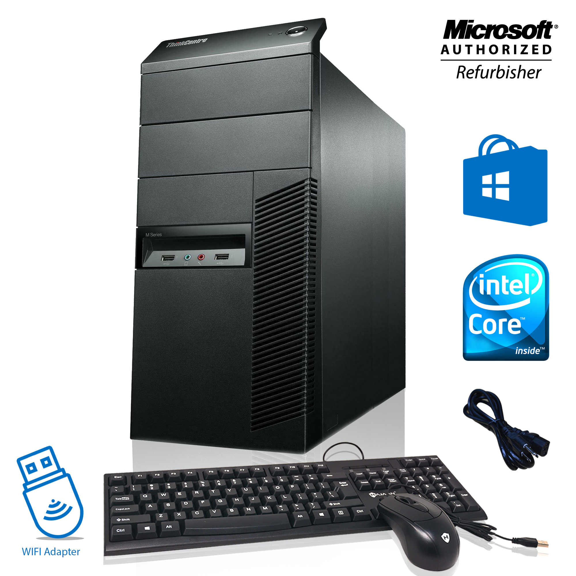 Lenovo ThinkCentre M92p Tower Desktop Computer Core i5 3470 16GB RAM 1TB HDD Win10 Pro HDMI Adapter WiFi A Grade PC