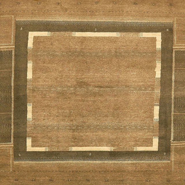 Ahgly Company Tapis d'Intérieur Carrés Abstraits Jaunes Abstraits pour Aire, 3 Pieds Carré