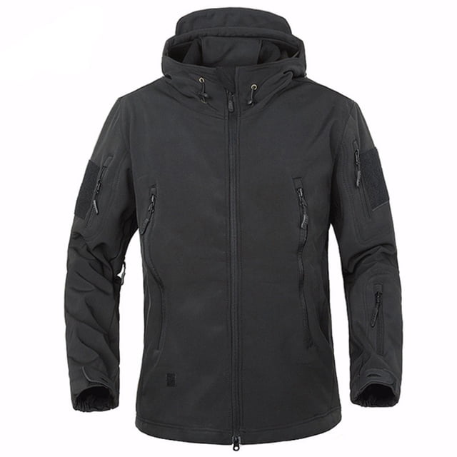 tumgatte Men's Warm Fleece Skin Soft Outdoor Solid Color Jacket Up to 60% off