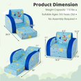 thumbnail image 3 of Costway Canapé pour Enfant 3-en-1 Convertible Fauteuil-Lit Dépliable Multifonction, 3 of 10