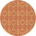 thumbnail image 1 of Ahgly Company Tapis Rond Lavable en Machine Intérieur Transitionnel Orange, 7 Pieds Rond, 1 of 7