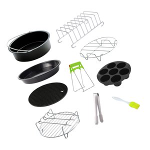 fashionhome Carbon Steel Air Fryer Accessories Cake Basket Bread For Home BBQ Oven Rack for Home BBQ 7inch