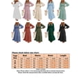 thumbnail image 2 of MAWCLOS Robe Maxi Ample à Manches Longues pour Femmes, Robe Évasée de Fête, Coupe A, Noire, TG, 2 of 3