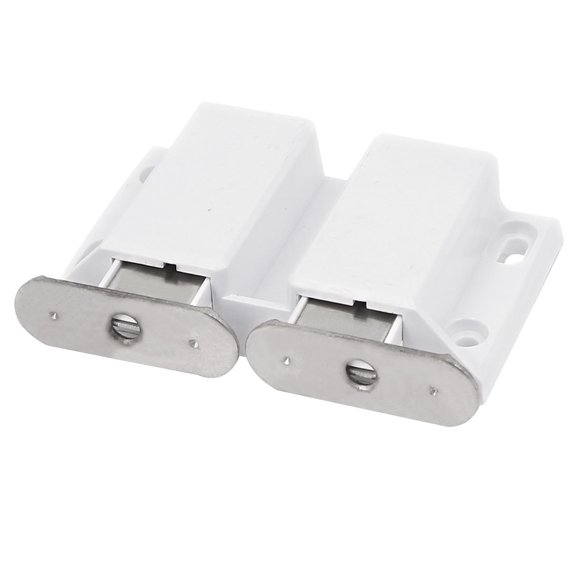 Unique Bargains Furniture Cabinet Door Push Open Double Magnetic Catch Latch White