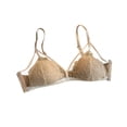 thumbnail image 1 of Timegard Bras for Women Lace Mesh Wireless Adjustable Strap V-Neck Summer Comfort See Through Bralettes, 1 of 4