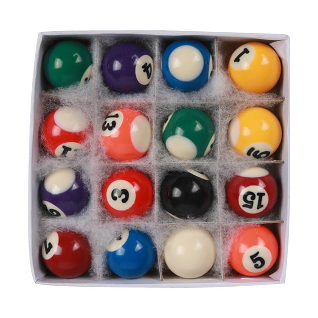 koolsoo 16 Pcs Mini Balles de Billard Enfants Ensemble Complet pour Salle de Jeux Intérieure Maison