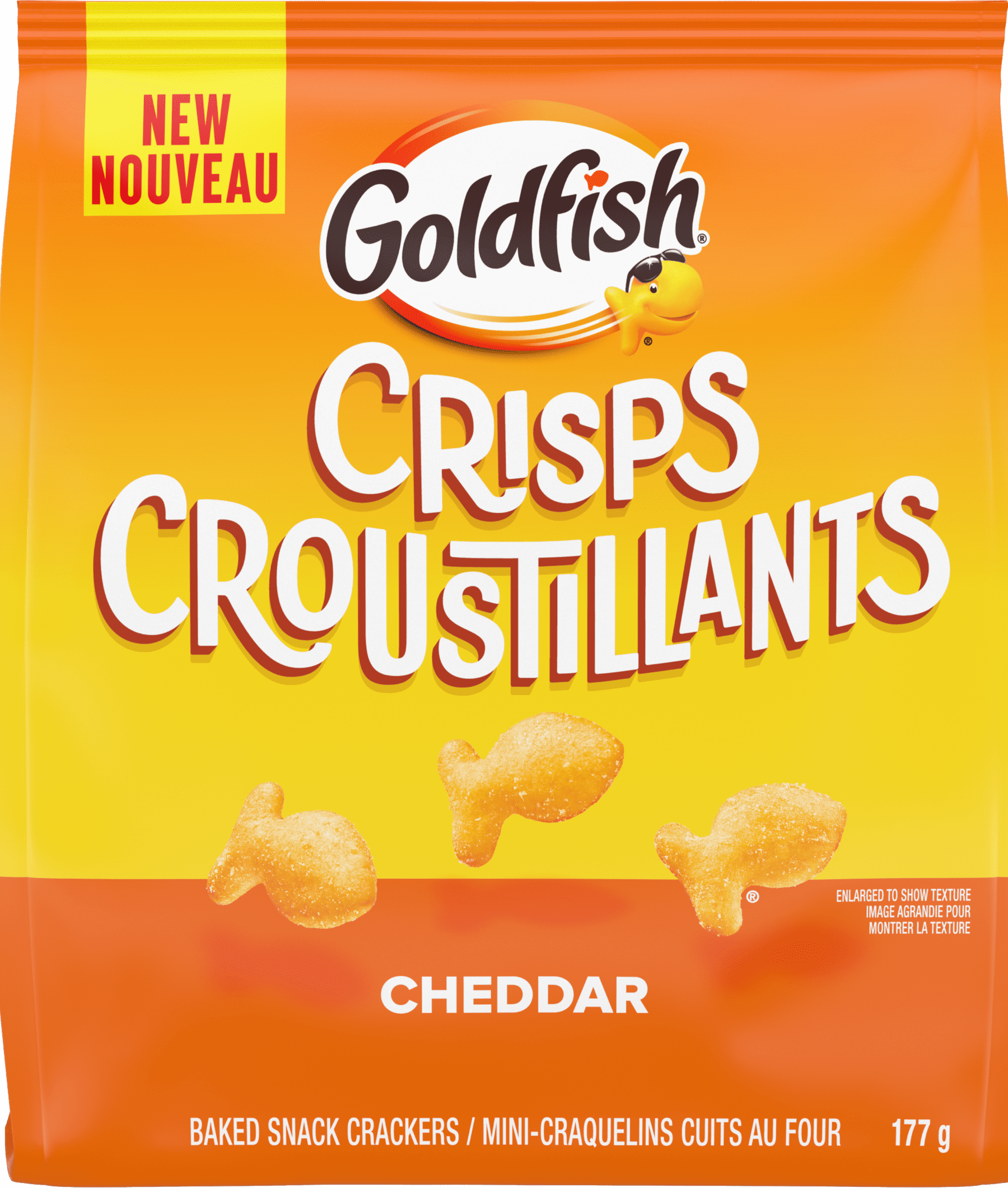 Goldfish® CRISPS Cheddar Cheese Baked Chip Crackers, 177g Bag