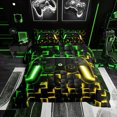 thumbnail image 1 of YST Kids Bedding Sets for Boys Room Decor, Green Yellow Gamepad Pattern, King, Black Reversible, 1 of 7
