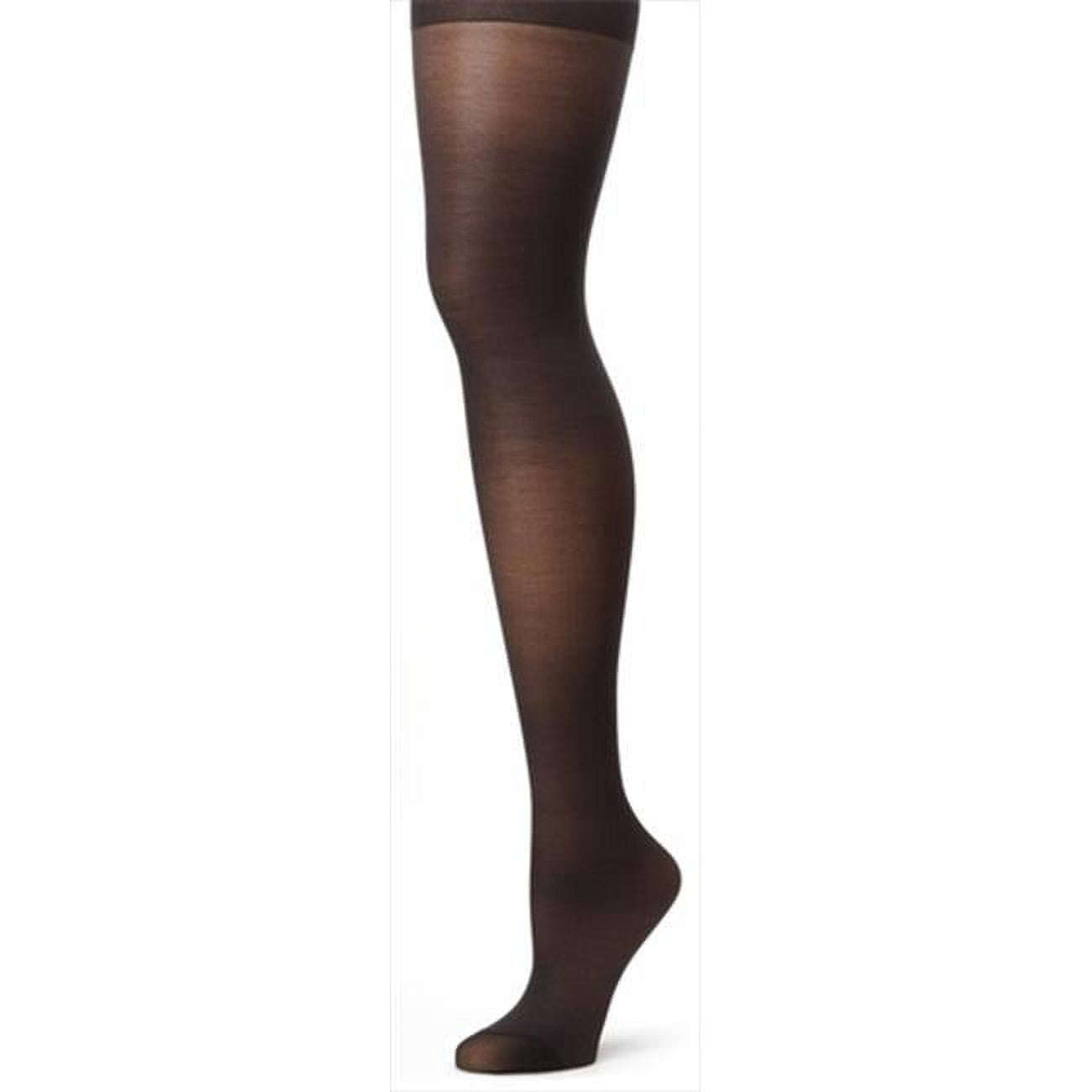 Hanes 810 Womens Alive Full Support Control Top Reinforced Toe Pantyhose Size - F, Jet Black