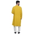 thumbnail image 2 of Atasi Solid Mens Kurta Cowl Drape Rayon Slub Festive Clothing Wear, 2 of 7