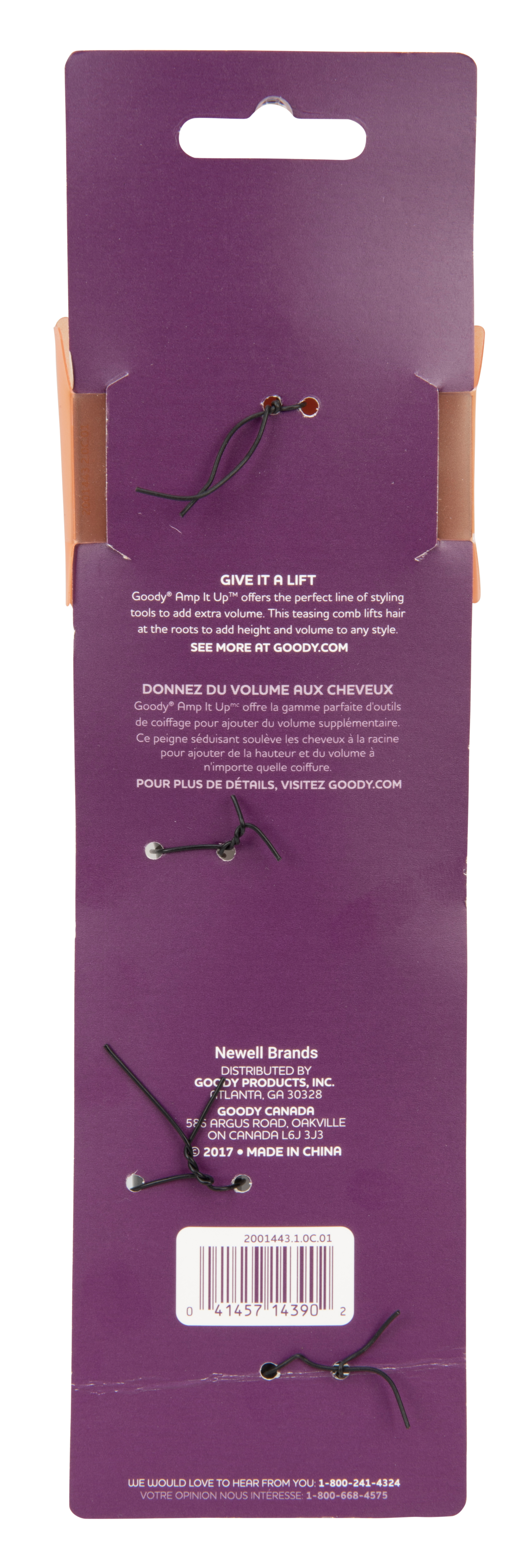 GOODY Ensemble de 2 pièces : peigne à volume et brosse à poils de sanglier