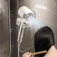 thumbnail image 4 of Silver Suction Cup Hair Dryer Holder Wall Mount, Bathroom Shelves For Styling Tools, Easy Install, 4 of 6