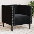 thumbnail image 1 of vidaXL Chesterfield Sofa Chair Black Velvet, 1 of 5