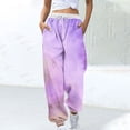 thumbnail image 1 of Pants for Women, Women Fashion Color Blocked Printed Drawstring Pants, 1 of 5