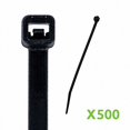 thumbnail image 1 of NavePoint 10 Inch Nylon UV Resistant Cable Wire Zip Tie 40 lbs - Black 500 Pack Lot Pcs Qty, 1 of 4