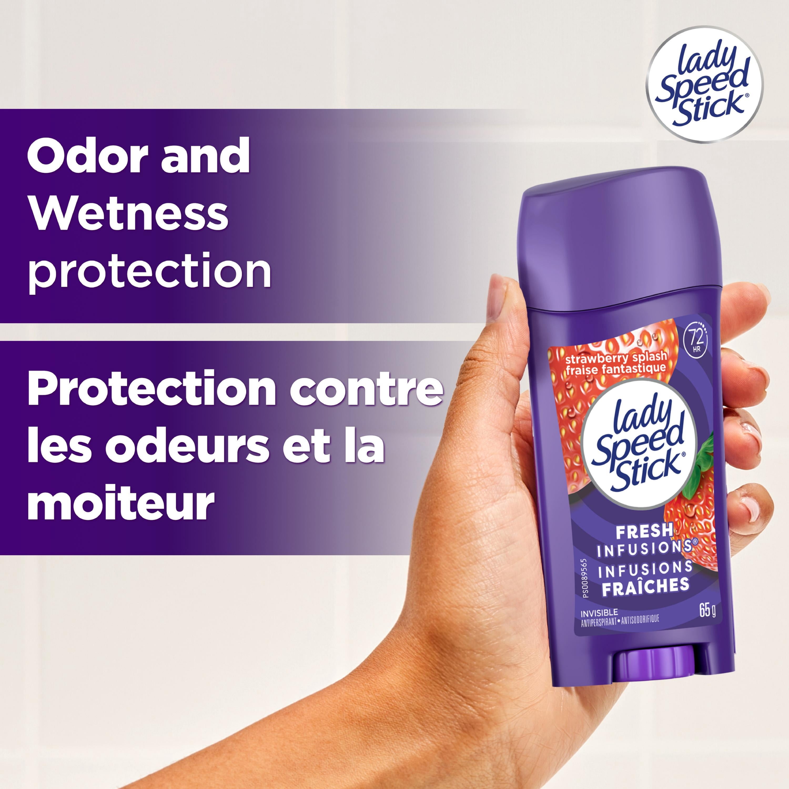 Lady Speed Stick Antiperspirant, Strawberry Splash Scent, 65 g (2 Pack)