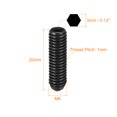 thumbnail image 2 of Unique Bargains Ball Point Set Screws, M6 x 20mm High Carbon Steel Metric Spring Hex Socket Grub Screw 20 Pack, 2 of 7