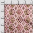 thumbnail image 2 of oneOone Cotton Poplin Medium Pink Fabric Geometric Craft Projects Decor Fabric Printed By The Yard 42 Inch Wide, 2 of 5