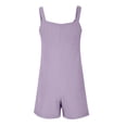 thumbnail image 3 of SHIXIAOO Combinaisons pour Femmes Été Décontracté Combinaison Short Bretelle Ajustable Salopette Jambe Grand Combishort Short avec Poches Pantalon Combinaison Combishort Confortable Combinaisons d'Été, 3 of 4
