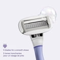 thumbnail image 3 of Flamingo 5-Blade Women's Razor - 1 Razor Handle + 2 Razor Blade Refills - Lilac, 3 of 6