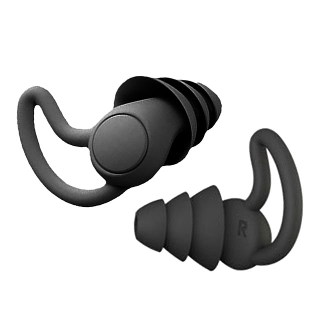Bouchons d'Oreilles pour Dormir par Mgaxyff, Dotés d'Un design Réutilisable en Matériau latex Doux. Ces Bouchons d'Oreilles Noirs Ont une structure à Trois Couches pour une Réduction Efficace du Bruit, Idéaux pour Dormir, Ronfler, Voyager et Chantier. le design en Forme de Parapluie Assure un Ajustement Serré pour le Confort et l'Annulation du Bruit.
