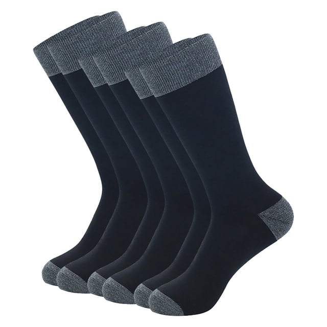 3 Pairs Of Men's Casual Dri Tech Control Crew Socks Breathable Stockings