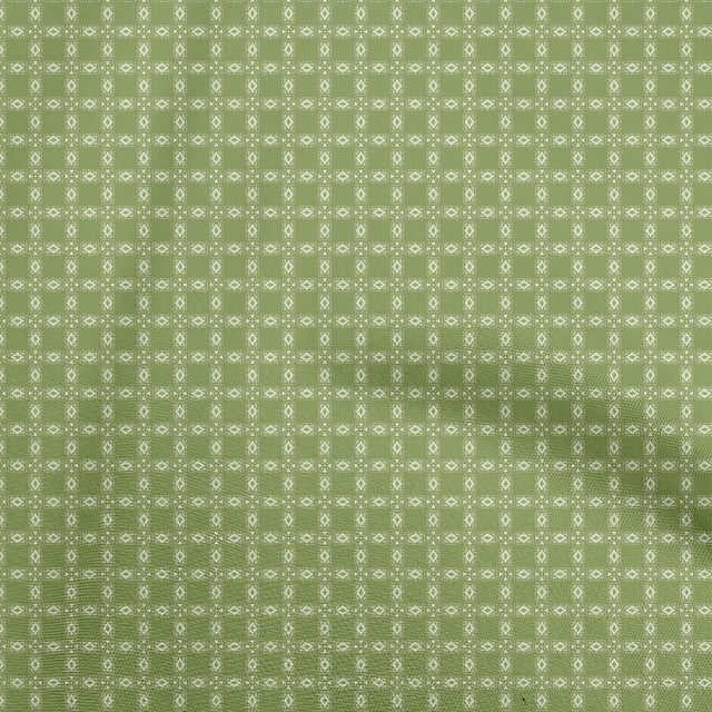 oneOone Polyester Spandex Light Green Fabric Geometric Craft Projects Decor Fabric Printed By The Yard 56 Inch Wide