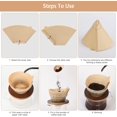 thumbnail image 4 of EcoNesxp 200pcs coffee filter sheets coffee filter coffee filter cone paper for hand pour over coffee machine, 4 of 5