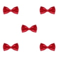 thumbnail image 3 of ZheElen Nœud Papillon de Smoking Rouge à Fixation Stable avec Nœud de Mariage Résistant aux Rayures et à l'Usure Nœud Papillon Hommes Ensemble de 5, 3 of 6
