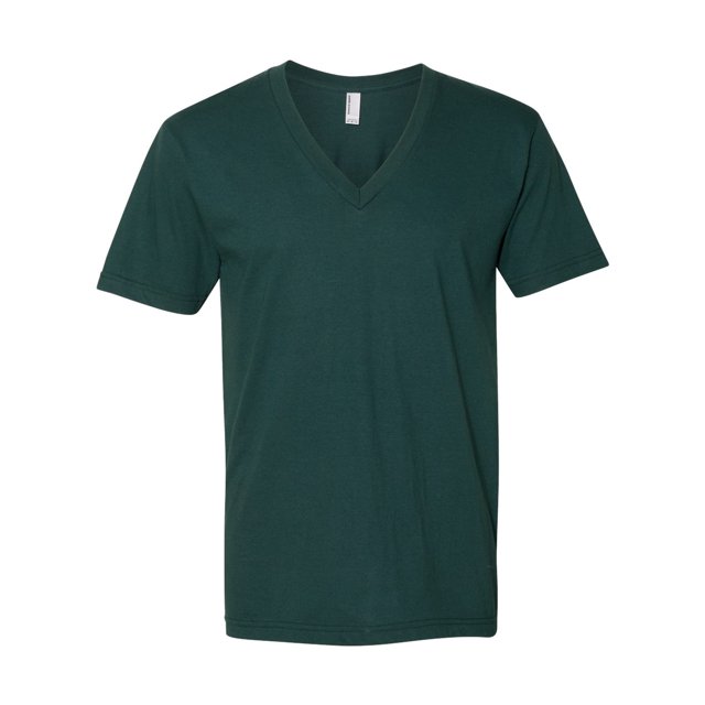 American Apparel Fine Jersey V-Neck Tee, XS, Forest