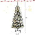 thumbnail image 3 of Costway 5FT Pre-Lit Hinged Christmas Tree Snow Flocked w/9 Modes Remote Control Lights, 3 of 10