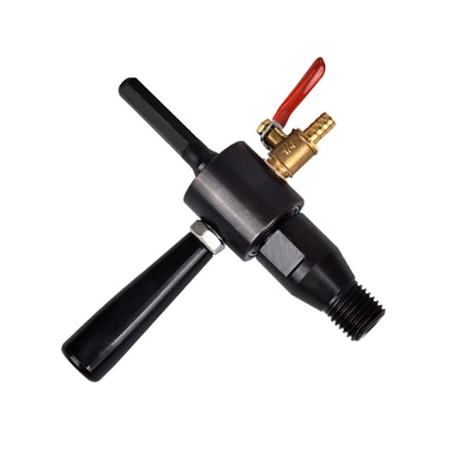 yeacher Hexagonal Shank Water Drill Adapter for Electric Hammer, High-Speed Steel Conversion Rod with Water Injection, Drill to Water Drill Converter, 165mm Handle, 300g Weight