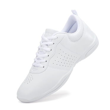 YOURDIARY Youth Girls Cheer Shoes White Cheerleading Dance Shoes Athletic Training Walking Competition