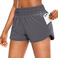 thumbnail image 1 of Shorts de Course pour Femmes avec Poches Zippées, Taille Haute, Shorts d'Entraînement Athlétiques pour le Gym, Shorts de Tennis, Shorts de Course, 1 of 7