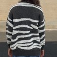 thumbnail image 5 of Rbaofujie Chandails pour Femmes Mode d'Automne Chandail Décontracté Confortable à Manches Longues à Col Rond Blouse Haut Chandail Gris Chandails pour Femmes, 5 of 5