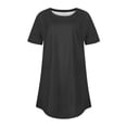 thumbnail image 3 of asjyhkr Womens Summer T-Shirts Crew Neck Loose Fitting Solid Color Stretch Basic Tees Going out Tops, 3 of 3