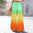 thumbnail image 2 of Sentmoon Track Pants Women Oversized Drawstring High Waist Sweatpants Women Wide Leg with Pockets Loose Gradient Color Stretchy Dance Pants Fall Delightful for Weekend Outings Mint Green M, 2 of 7