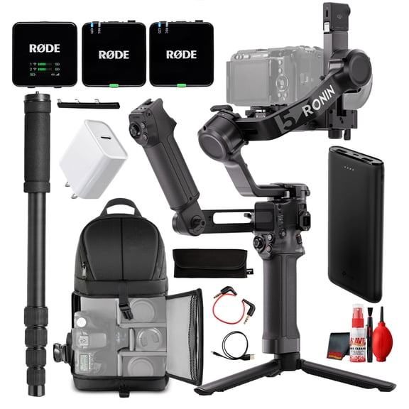 DJI RS 5 Gimbal Combo Kit | 3-Axis Stabilizer with AI Tracking Module & Briefcase Handle for Professional Video