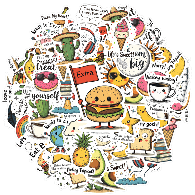 Motivational Stickers Funny Stickers Animal Stickers Kids Stickers Toy for Suitcases Laptops