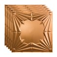 thumbnail image 1 of Fasade Art Deco Vinyl 2ft x 2ft Lay-In Ceiling Panel Polished Copper 5 Pack, 1 of 5