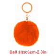 thumbnail image 1 of Fuzzy Ball Keychain Supple Comfortable Lovely Key Rings Adorable Practical Key Chains Women for Children Adults Elderly Students Orange 6cm, 1 of 6