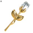 thumbnail image 2 of Artificial Rose Branch Decoration Lustrous Durable Faux Crystal Flower Fake Rose Branch, 2 of 5